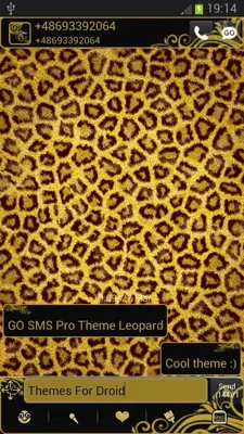 Theme Leopard for GO SMS Pro android App screenshot 0