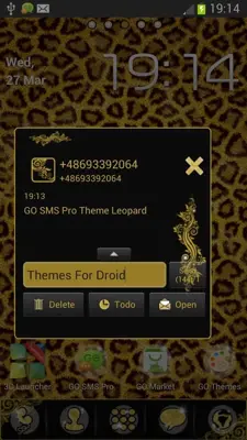 Theme Leopard for GO SMS Pro android App screenshot 1